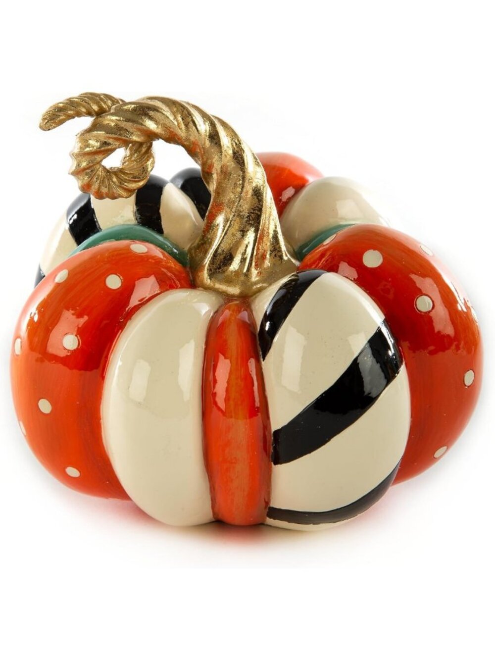 Mini Patchwork Spice Resin Pumpkin Decor - Fall Home Accent, Halloween